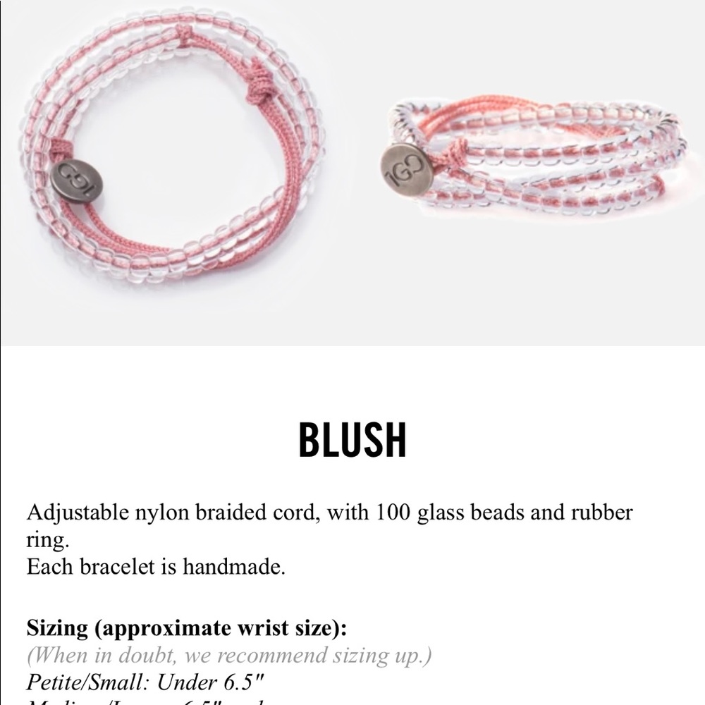 100 Good Deeds bracelet Blush small *like new